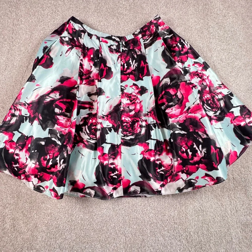 Blondie Nites Stacy Sklar Floral Satin Skirt Tulle Crinoline Blue Pink Black‎ 3